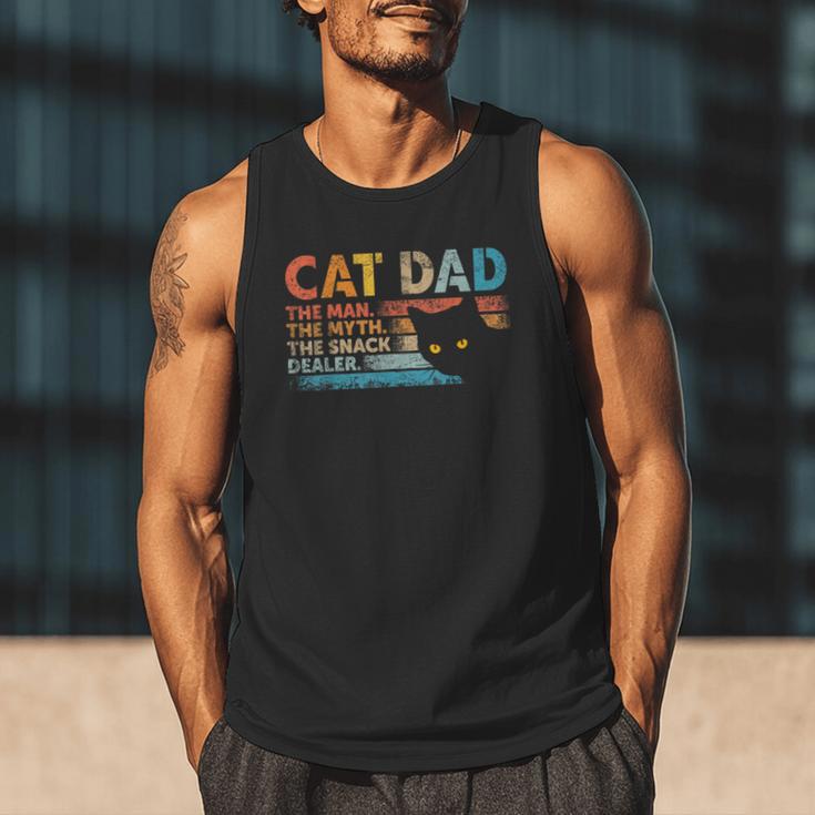 Cat Dad The Man The Myth Snack Dealer Fathers Day Men Tank Top
