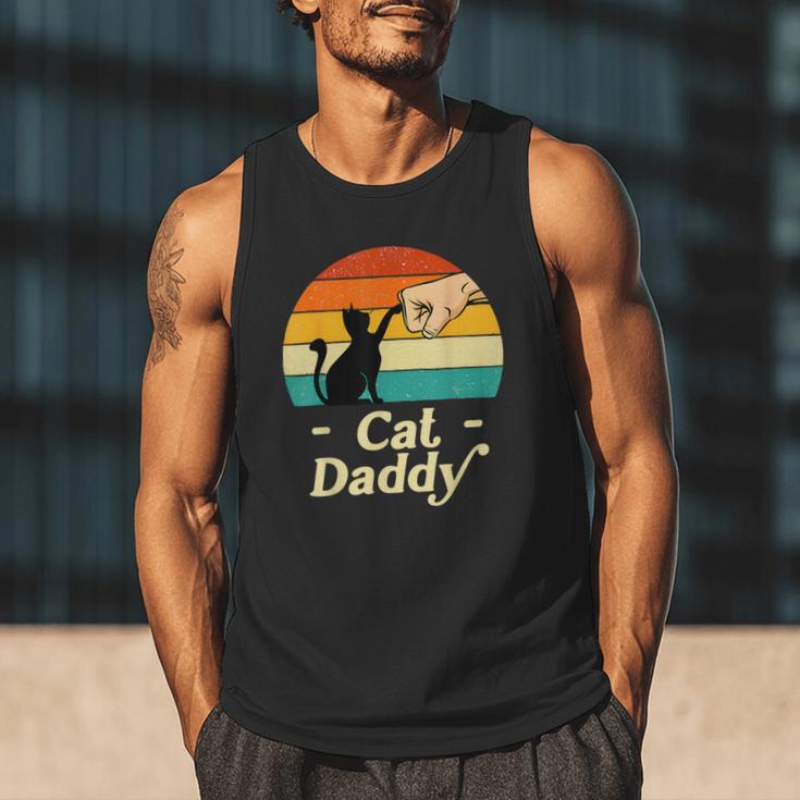 Cat Daddy Vintage Cat Lover Cat Dad Fathers Day Men Tank Top