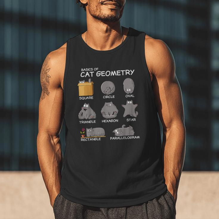 Cat Geometry Math Cat For Cat Dad Cat Mom Kids Men Tank Top