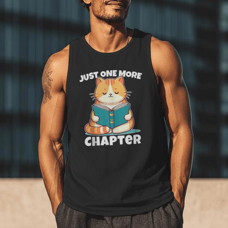 Cat Reading Books Bookworm Read One More Chapter Men Tank Top