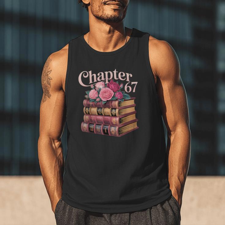 Chapter 67 Floral Book Stack Men Tank Top