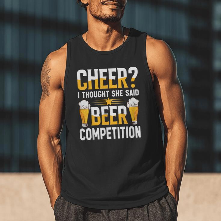 Cheer Dad Cheerleader I Thought She Said Beer Competition Men Tank Top