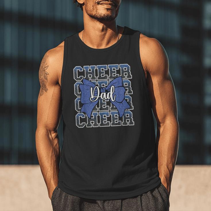 Cheer Dad Daddy Bow Sport Cheerleader Cheerleading Blue Men Tank Top Cheer Dad Daddy Bow Sport Cheerleader Cheerleading Blue Men Tank Top