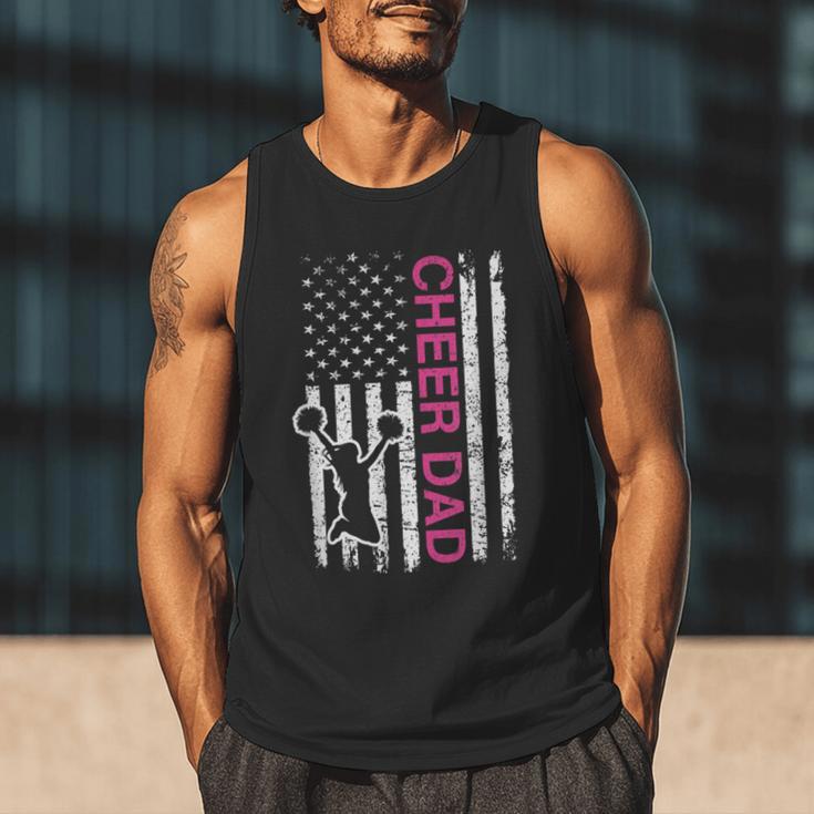 Cheer Dad Flag Pink Cheerleading Men Tank Top