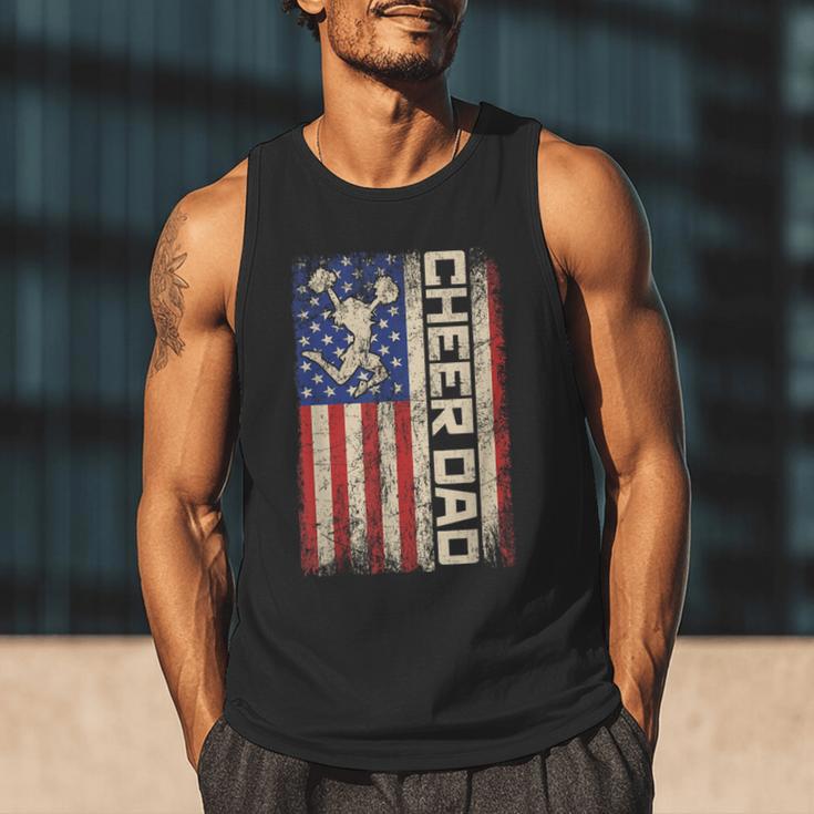Cheerleader Dad Cheer Dad American US Flag Father Team Men Tank Top