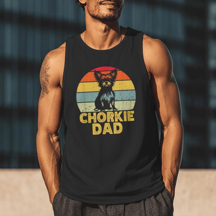 Chorkie Dad Retro Sunset Chihuahua Yorkie Mix Lover Men Tank Top
