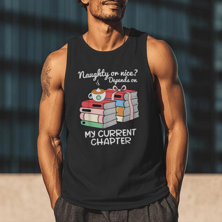 Christmas Book Lovers Naughty Or Nice Men Tank Top