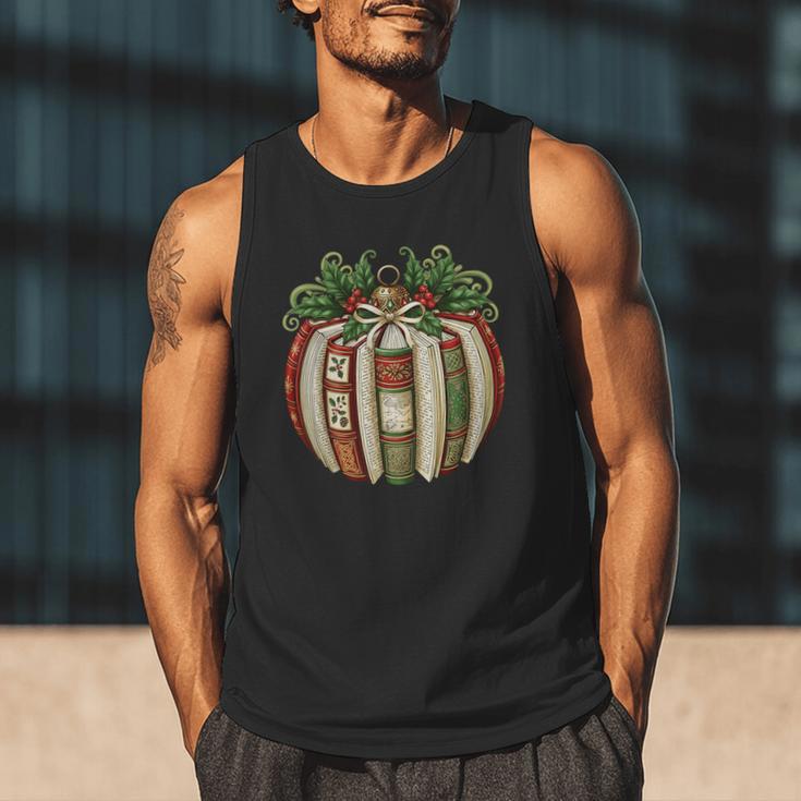 Christmas Book Ornament Bookworm Book Lover Men Women Men Tank Top Christmas Book Ornament Bookworm Book Lover Men Women Men Tank Top