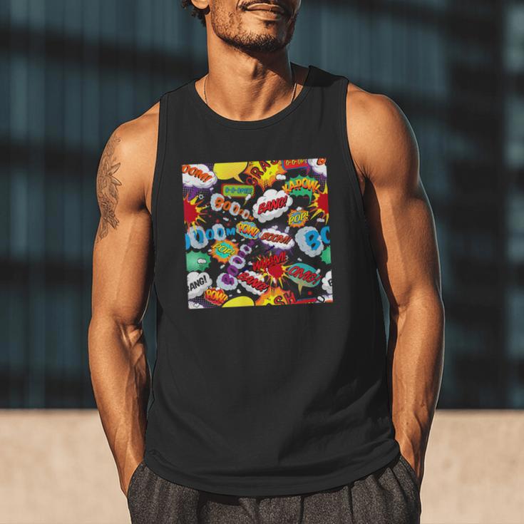 Comic Book Pop Art Modern Fun Men Tank Top