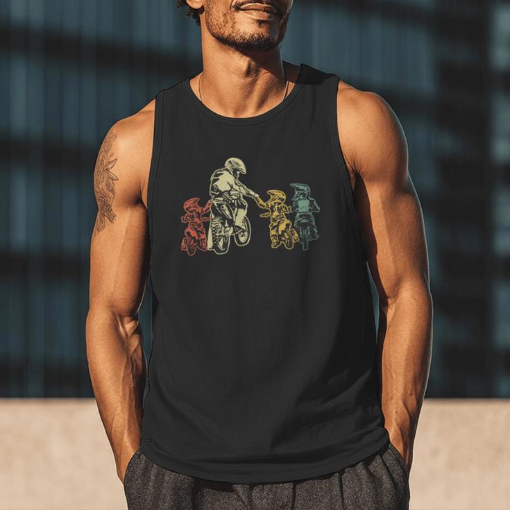 Cool Motocross Dirt Bike Biker Dad & Sons Father's Day Men Tank Top