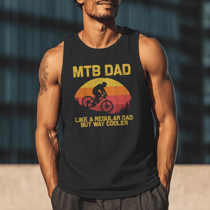 Cool Mountain Biking For Dad Father Biker MTB Bicycle Bike Men Tank Top