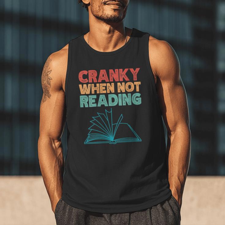 Cranky When Not Reading Retro Vintage Book Lover Men Tank Top