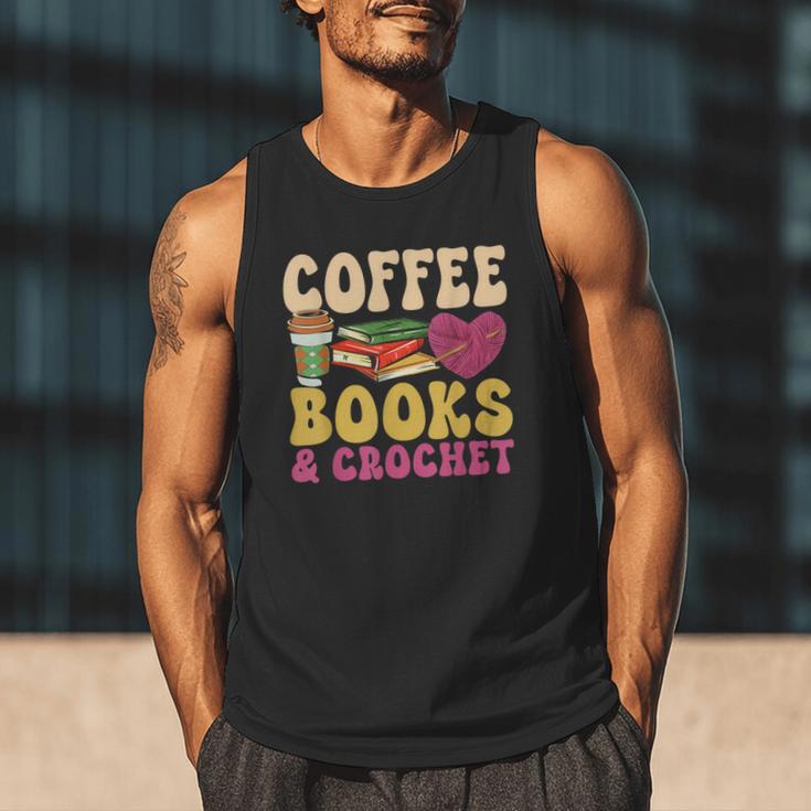 Crochet Coffee Reading Books Crocheter Crocheting Men Tank Top Crochet Coffee Reading Books Crocheter Crocheting Men Tank Top