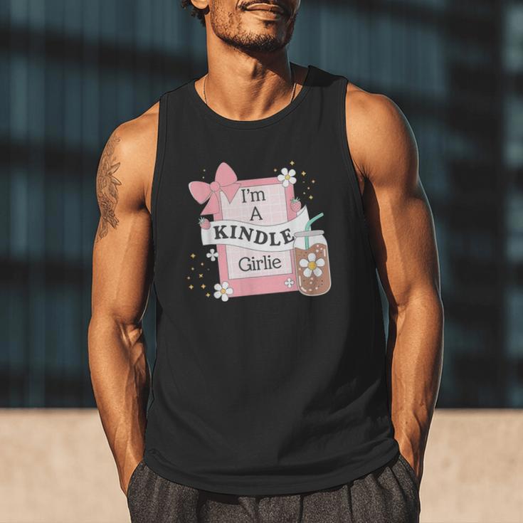 Cute Bookish Kindle Girlie Nerdy Read Book Lover Girl Women Men Tank Top