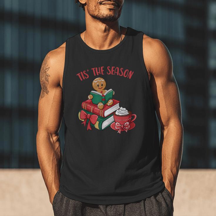 Cute Gingerbread Man Reading Book Nerd Christmas Bookish Men Tank Top Cute Gingerbread Man Reading Book Nerd Christmas Bookish Men Tank Top