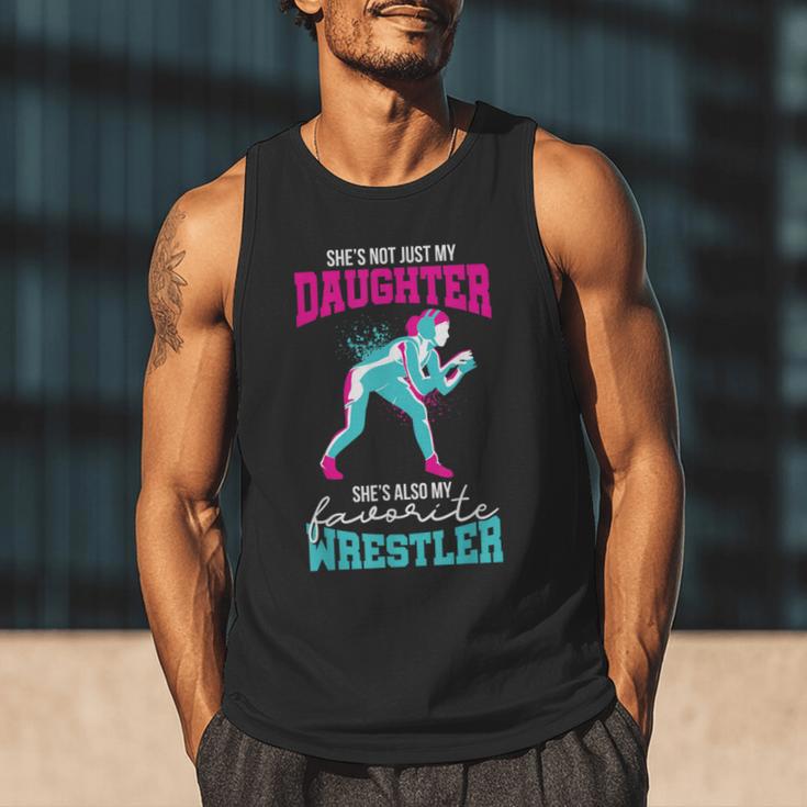 Cute Wrestling Daughter Favorite Wrestler Dad Mom Men Tank Top
