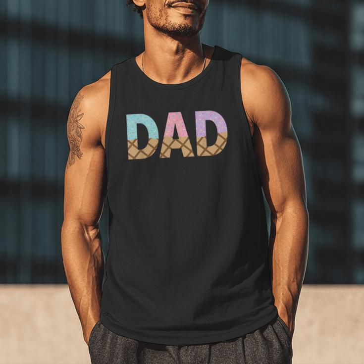 Dad Of 1st First Birthday Girl Ice Cream Men Tank Top