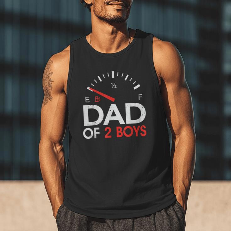 Dad Of 2 Boys Fuel Gas Gauge Father Of Two Sons Men Men Tank Top