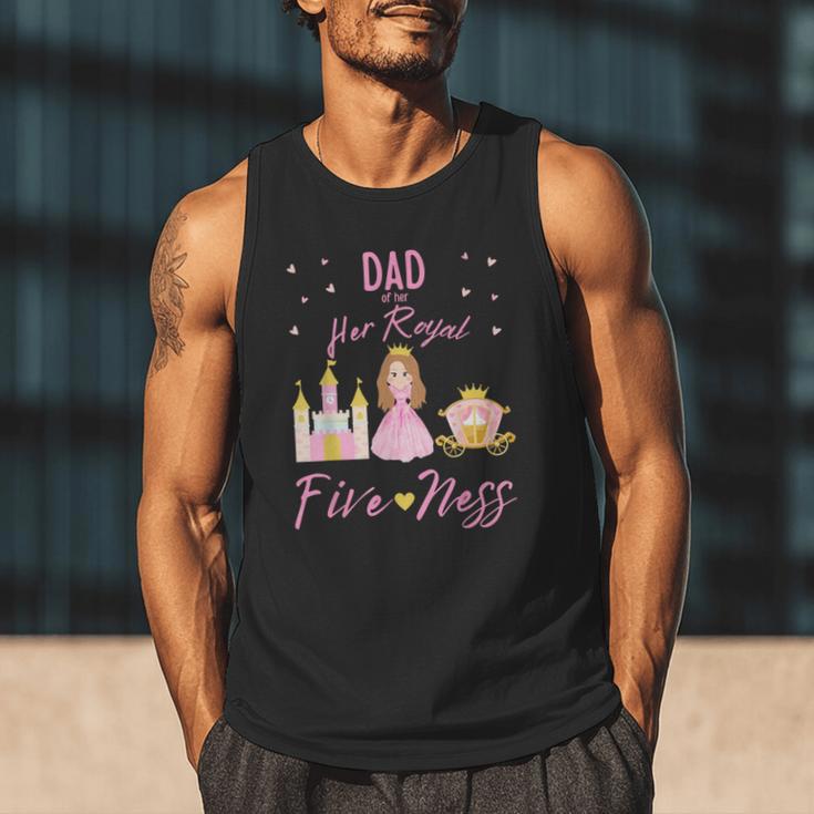 Dad 5th Birthday Her Royal Fiveness Princess Matching Men Tank Top