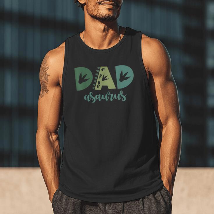 Dad Asaurus Dinosaur Birthday Mom Dad Birthday Boy T-Rex Men Tank Top