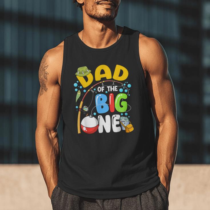 Dad Of The Big One Fishing Birthday Boy Family Party Men Tank Top
