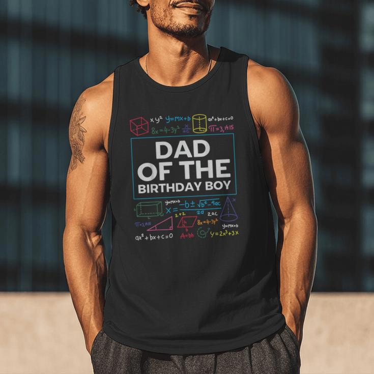 Dad Of The Birthday Boy 10th Birthday Math Party Outfit Men Tank Top