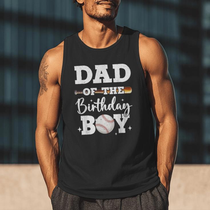 Dad Of The Birthday Boy Baseball Bday Family Men Tank Top
