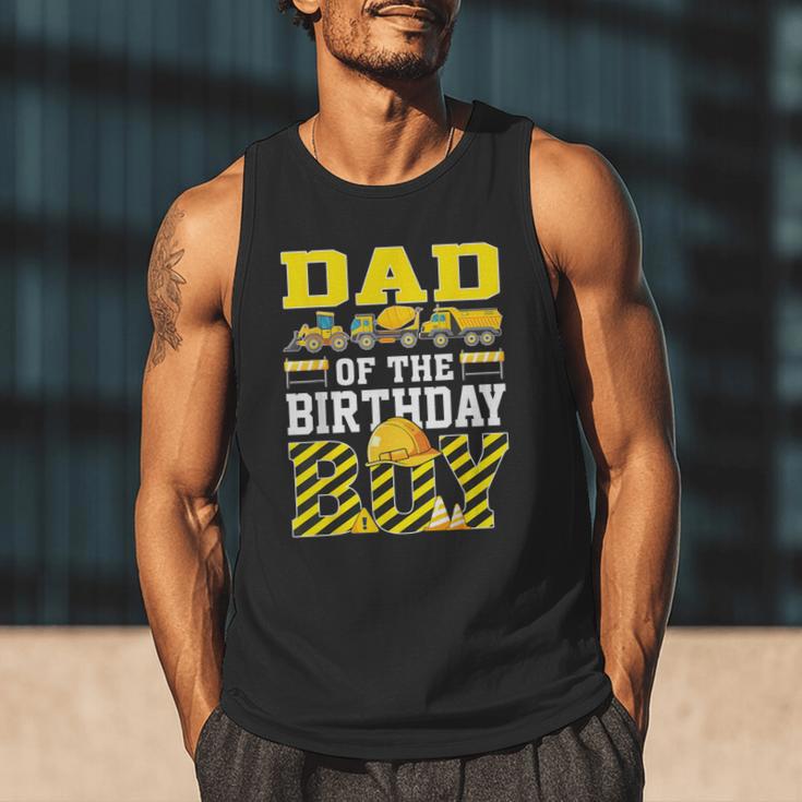 Dad Of The Birthday Boy Construction Truck Men Tank Top