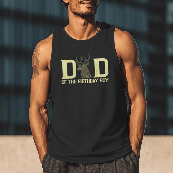 Dad Of The Birthday Boy Deer Hunter Camouflage Flag Men Tank Top