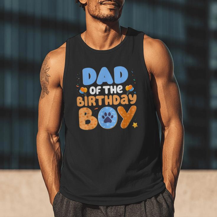 Dad Of The Birthday Boy Dog Lover Family Matching Men Tank Top