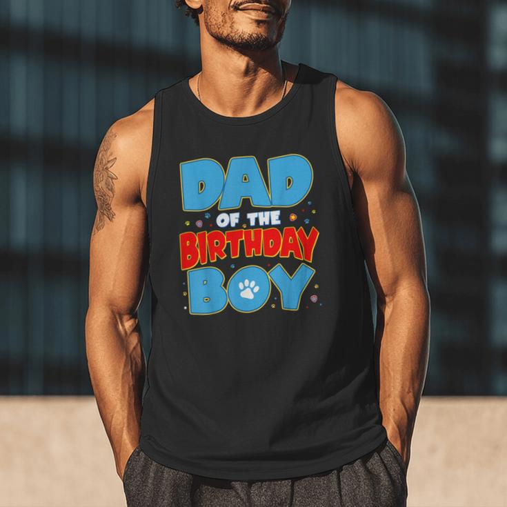 Dad Of The Birthday Boy Dog Lover Birthday Family Men Tank Top