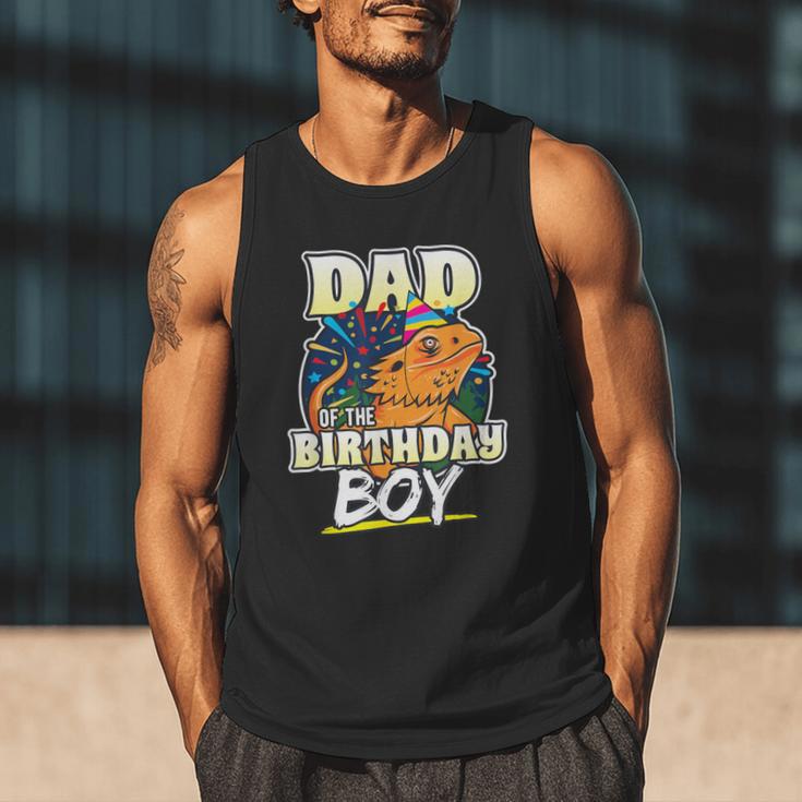 Dad Of Birthday Boy Kids Reptile Birthday Party Men Tank Top