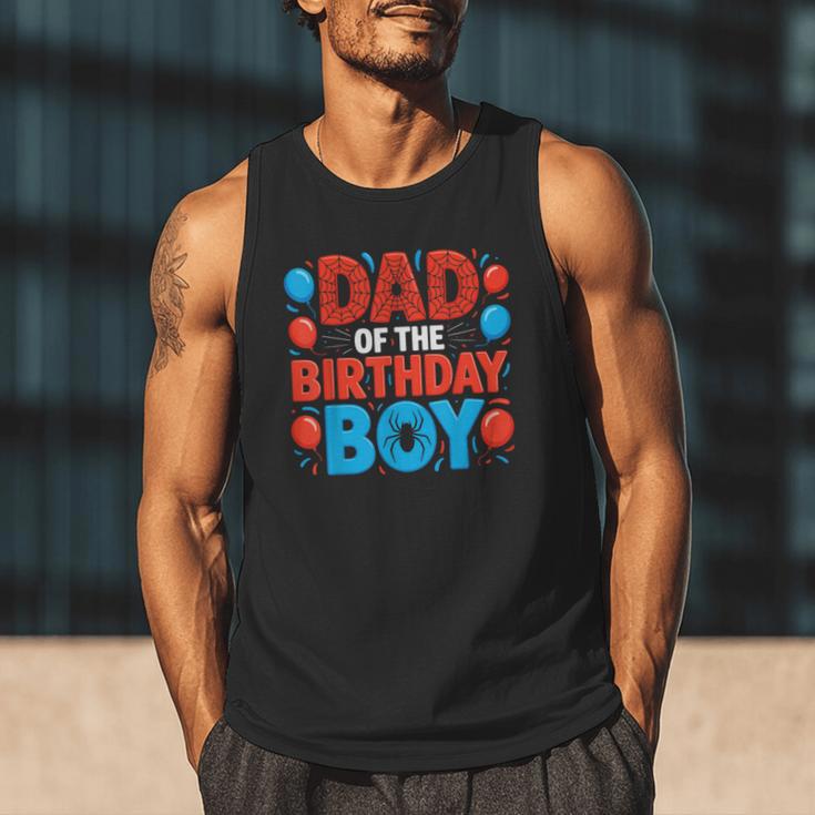 Dad Of The Birthday Boy Spider Web Party Men Tank Top