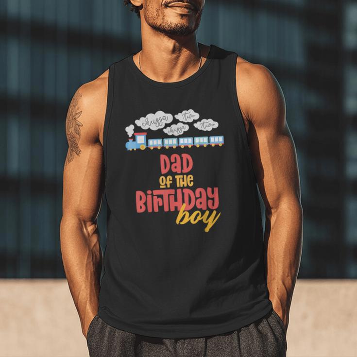 Dad Birthday Boy Train I'm 2 Two Yr Old Chugga Engine Men Tank Top