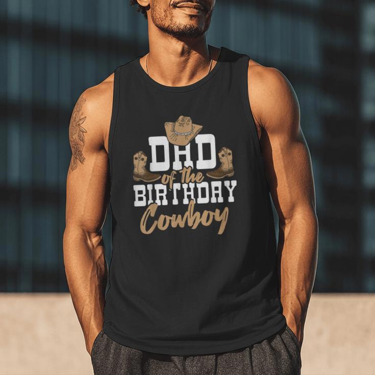 Dad Of The Birthday Cowboy Themed Birthday Boy Rodeo Cowboy Men Tank Top