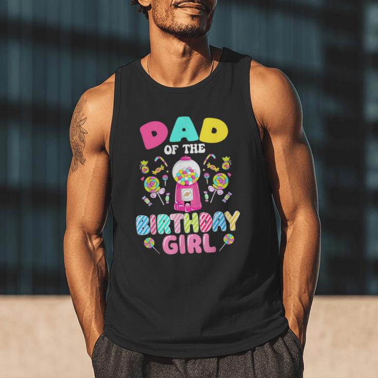 Dad Of The Birthday Girl Candy Family Bday Party Men Tank Top
