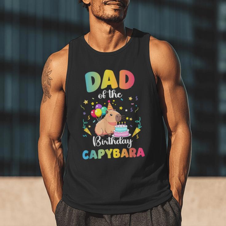 Dad Of The Birthday Girl Capybara Bday Party Family Men Tank Top