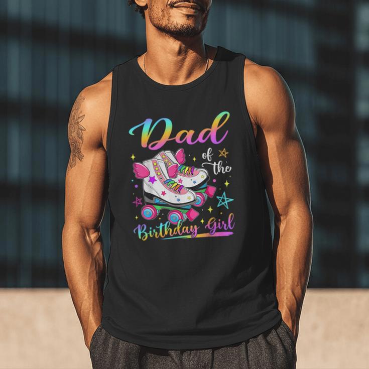 Dad Of The Birthday Girl Rolling Skate Family Matching Men Tank Top