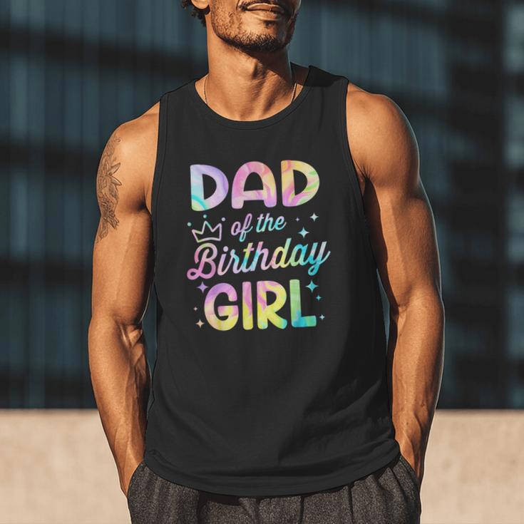Dad Of The Birthday Girl Tie Dye Girl Bday Party Men Tank Top Dad Of The Birthday Girl Tie Dye Girl Bday Party Men Tank Top