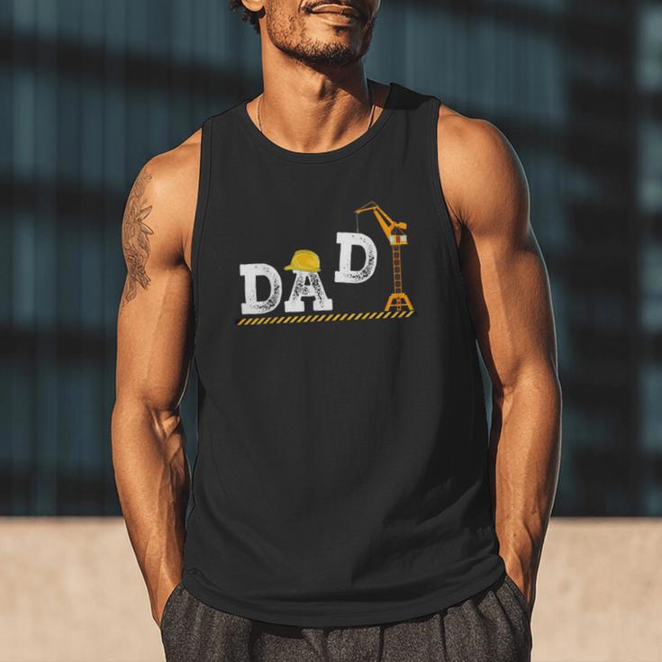 Dad Construction Excavator Family Matching Bday Party Men Tank Top
