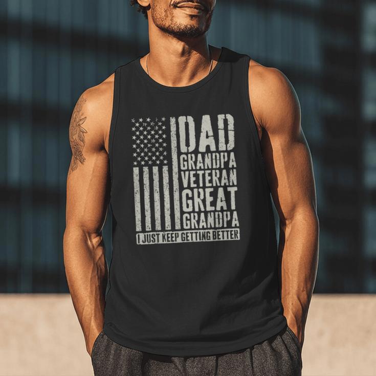 Dad Grandpa Veteran Great Grandpa Men Tank Top