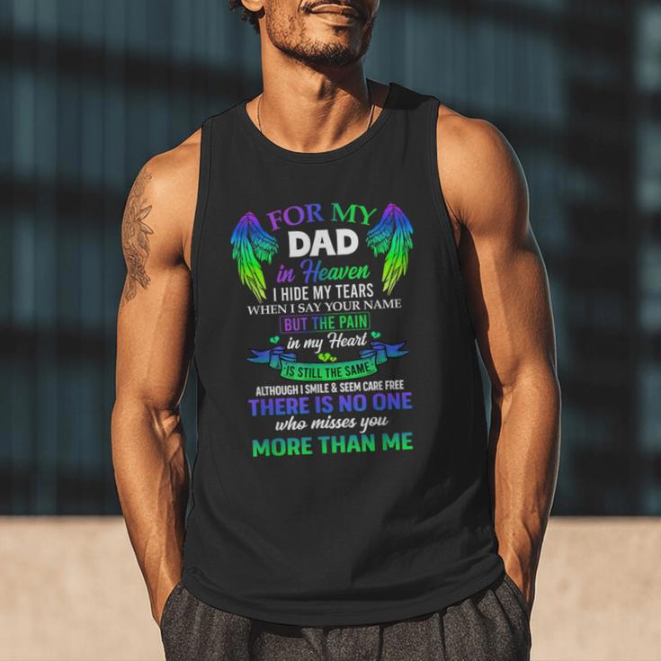 For My Dad In Heaven Touching Tribute For Passed Away Father Men Tank Top