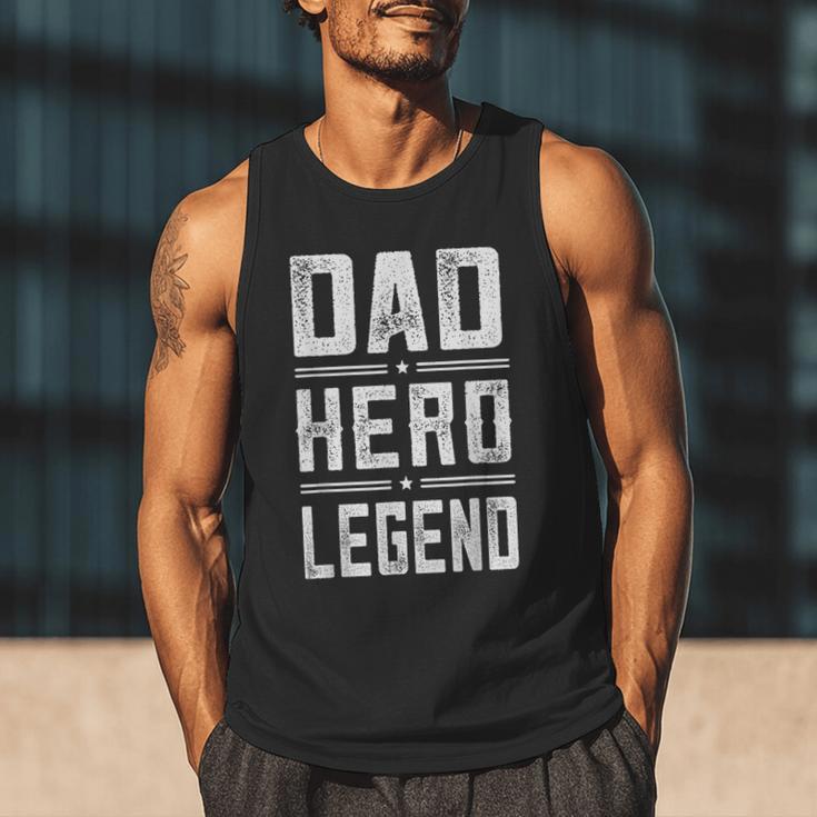 Dad Hero Legend Vintage Distressed Dad Men Tank Top