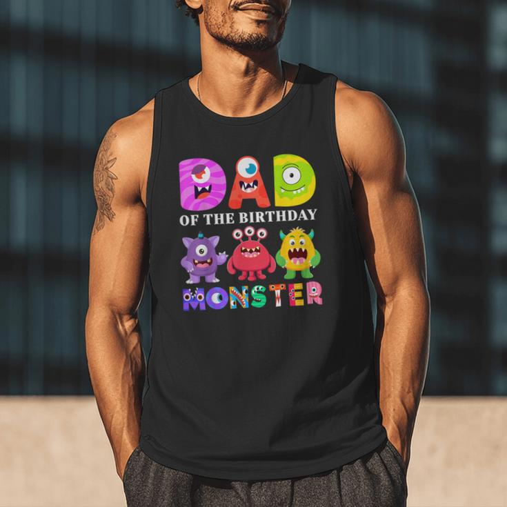Dad Little Monster Kids 1st Birthday Party Family Monster Small Men Tank Top
