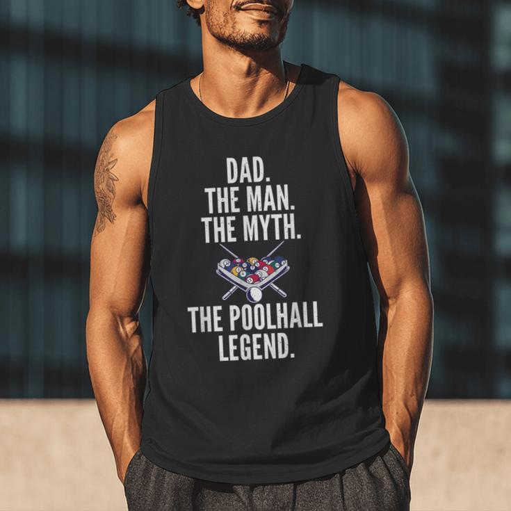 Dad The Man The Myth The Poolhall Legend Pool Billiards Dad Men Tank Top