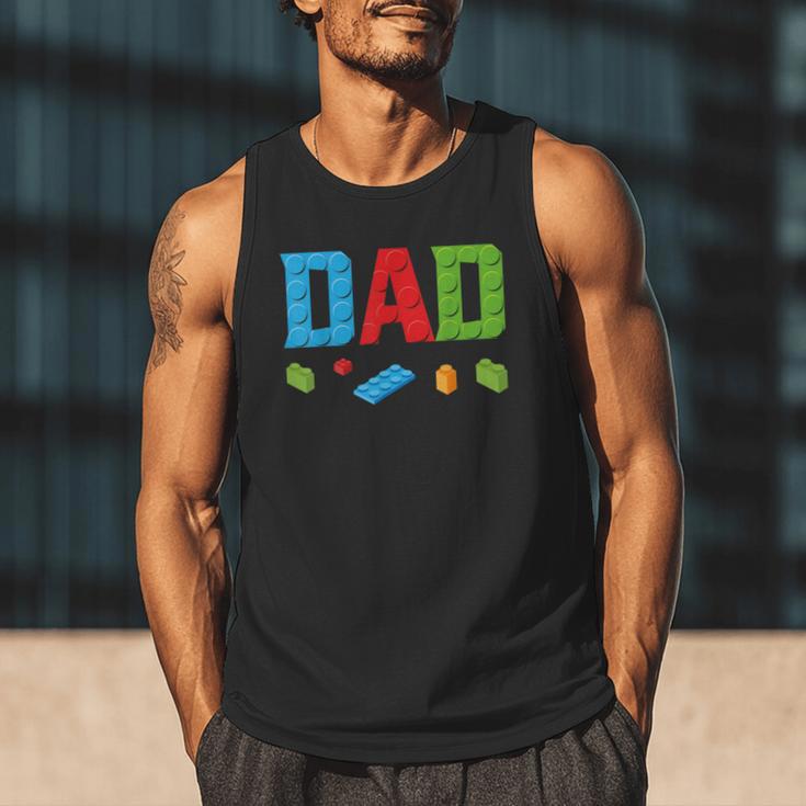 Dad Master Builder Building Bricks Blocks Family Set Parents Small Men Tank Top