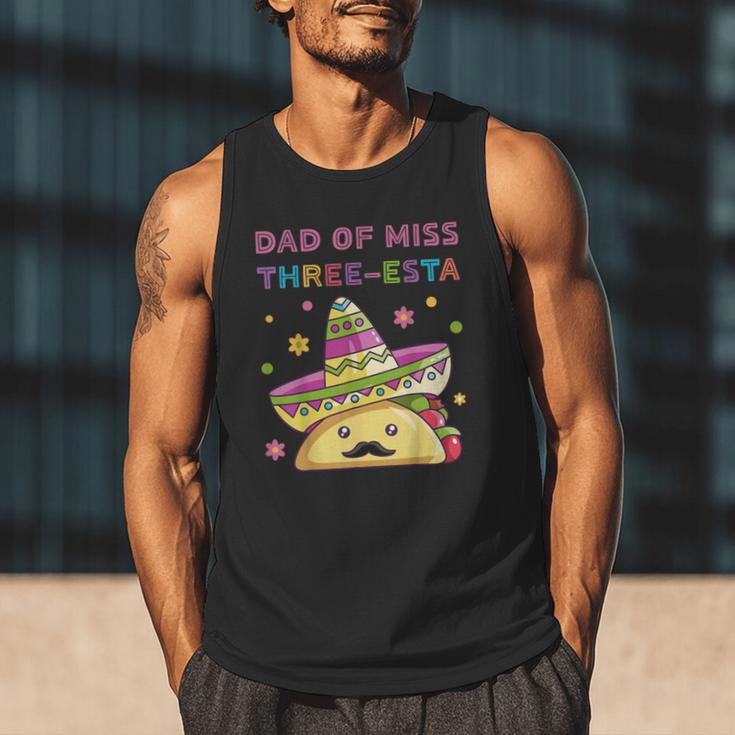 Dad Of Miss Three-Esta Mexican Fiesta 3rd Birthday Outfit Men Tank Top