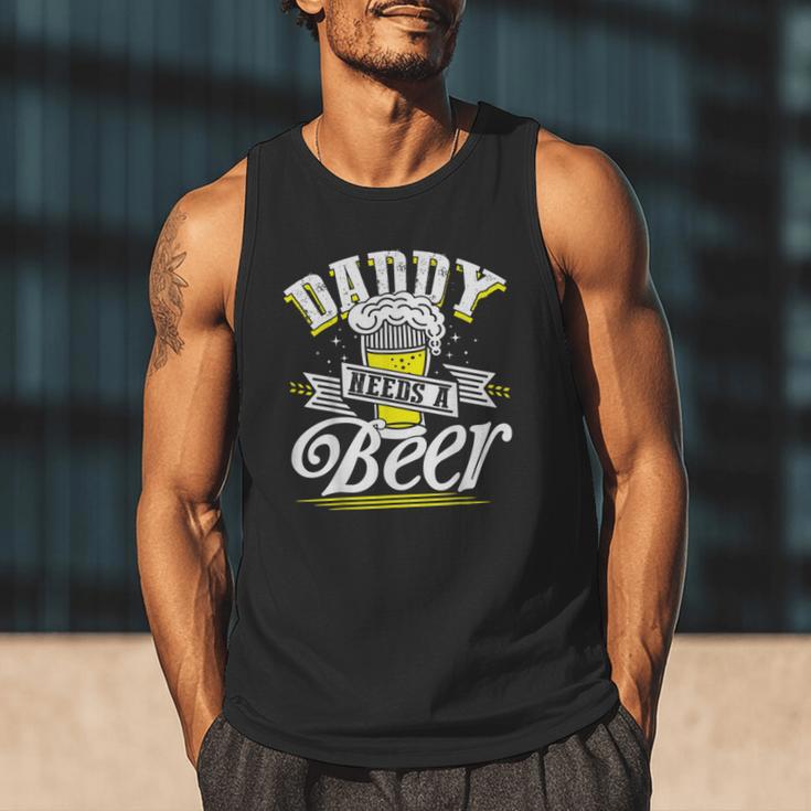 Dad Needs A Beer Button Up Shirts Beer Drinking Lover Men Tank Top