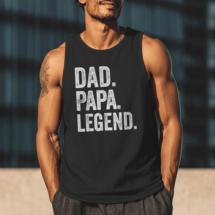 Dad Papa Legend Vintage Distressed Bold Papa Graphic Men Tank Top Dad Papa Legend Vintage Distressed Bold Papa Graphic Men Tank Top
