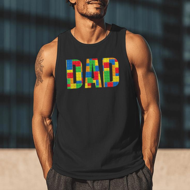 Dad Parent Brick Master Builder Building Blocks Set FamilyMen Tank Top